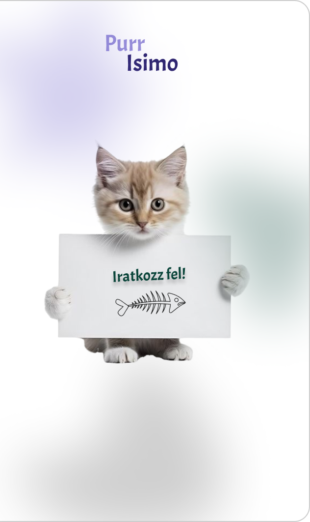 Cat holding a sign